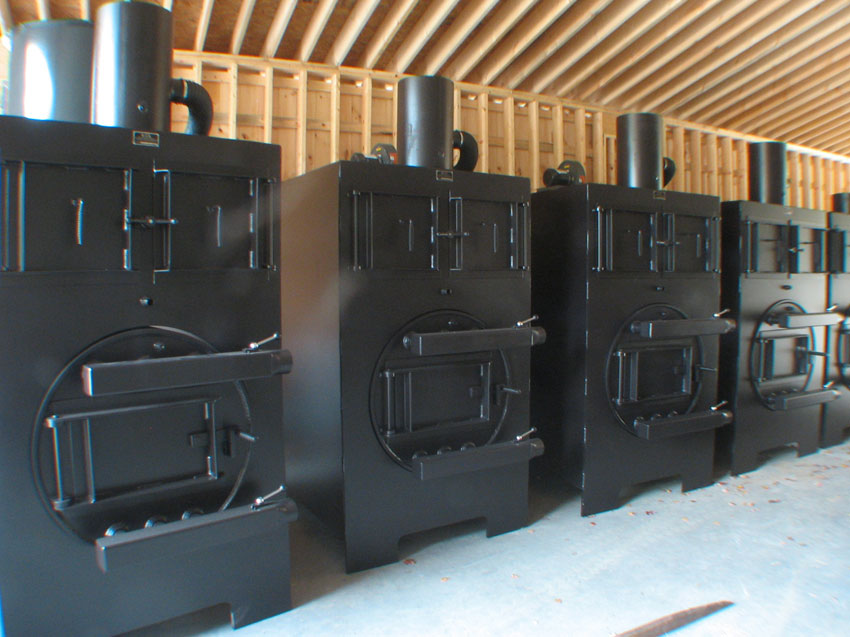 Wood waste fired shop heaters